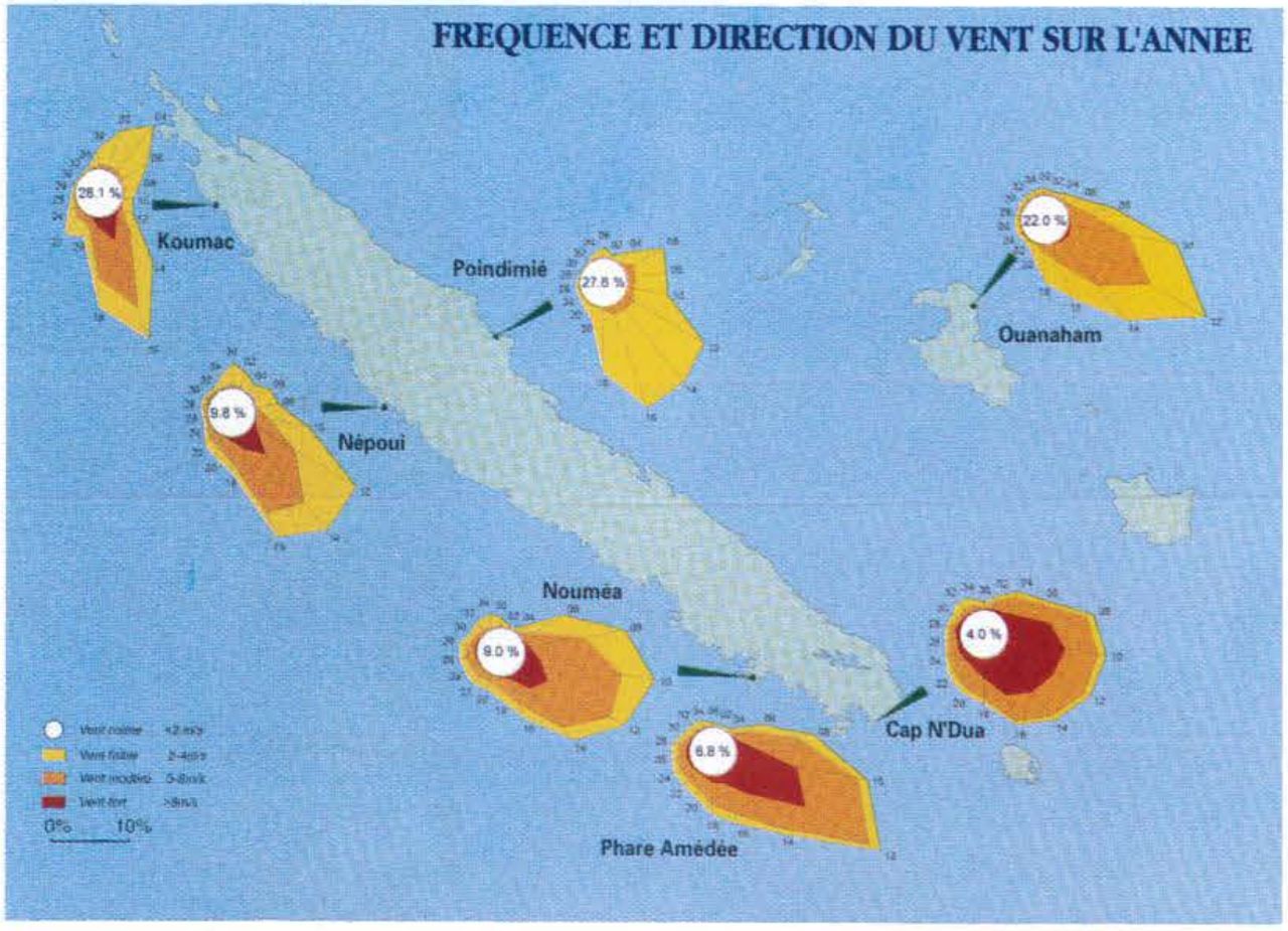 Brise-vent - Régime des vents en Nouvelle-Calédonie